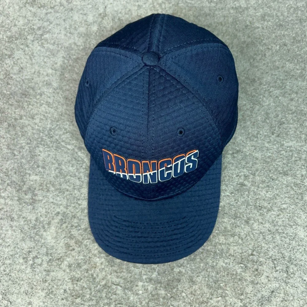 Denver Broncos Mens Hat Cap Medium Flex Navy Orange New Era Football NFL Cap‎